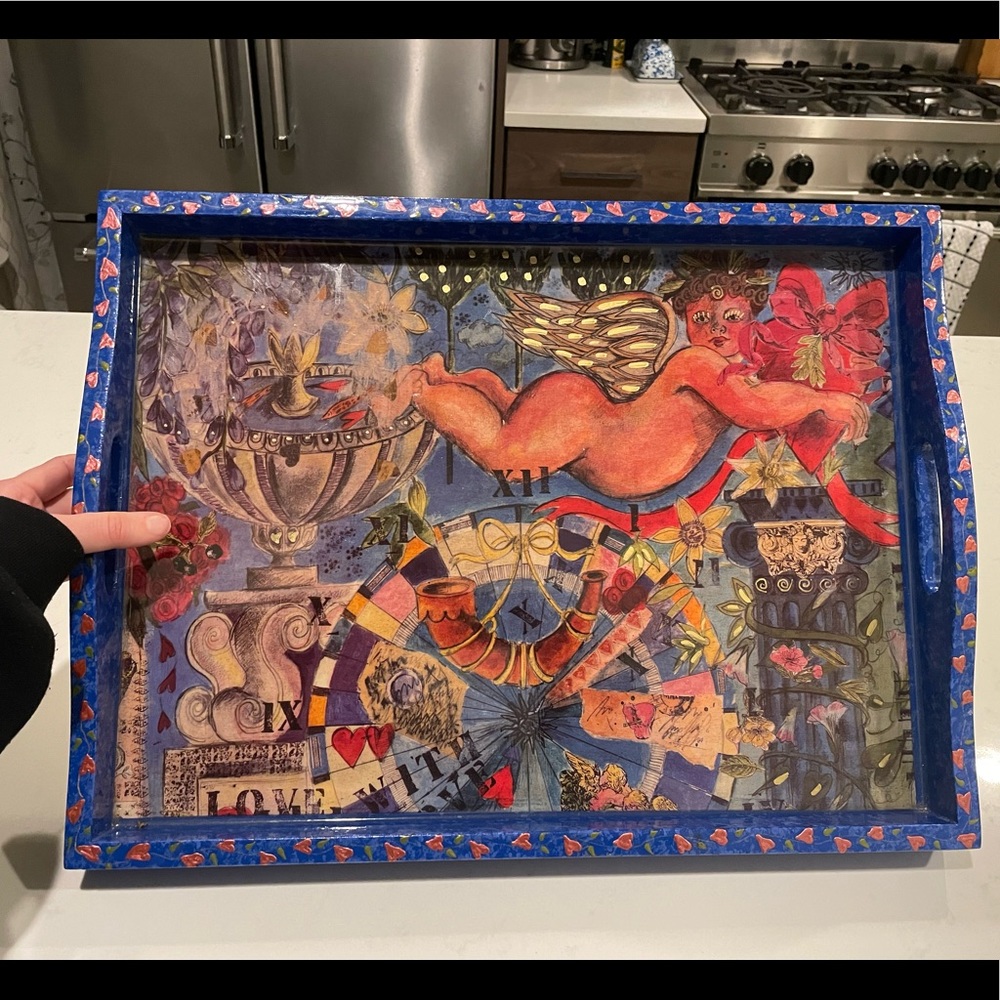 Cynthia Carey Hand Painted Serving Tray